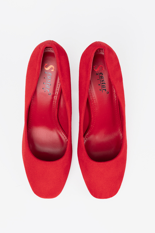 Klassisches Stilvollll Rot High Heels z zaokrąglonym noskiem Klassisches Stilvollll Rot High Heels z zaokrąglonym noskiem