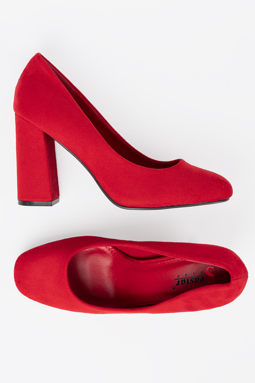 Klassisches Stilvollll Rot High Heels z zaokrąglonym noskiem Klassisches Stilvollll Rot High Heels z zaokrąglonym noskiem