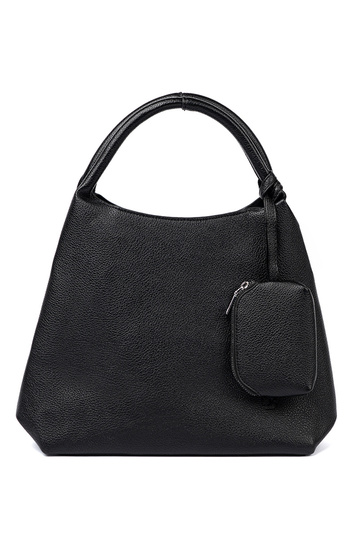 Elegant SchZuarz Handtasche z kosmetyczką Zu środku 2