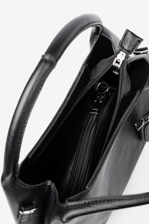 Elegant SchZuarz Handtasche z kosmetyczką Zu środku