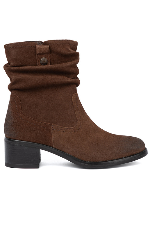 braune Farbe Haut Schuhe mit gerüschtem Oberteil Sergio Leone