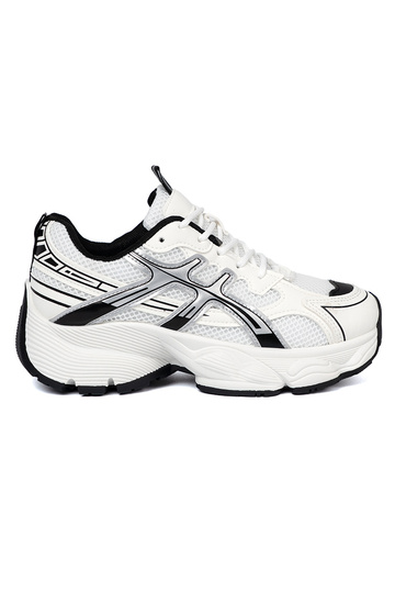 INeiß-schZuarze Farbe komfortabel Sneakers Stilvollllschuhe mit Netz 2