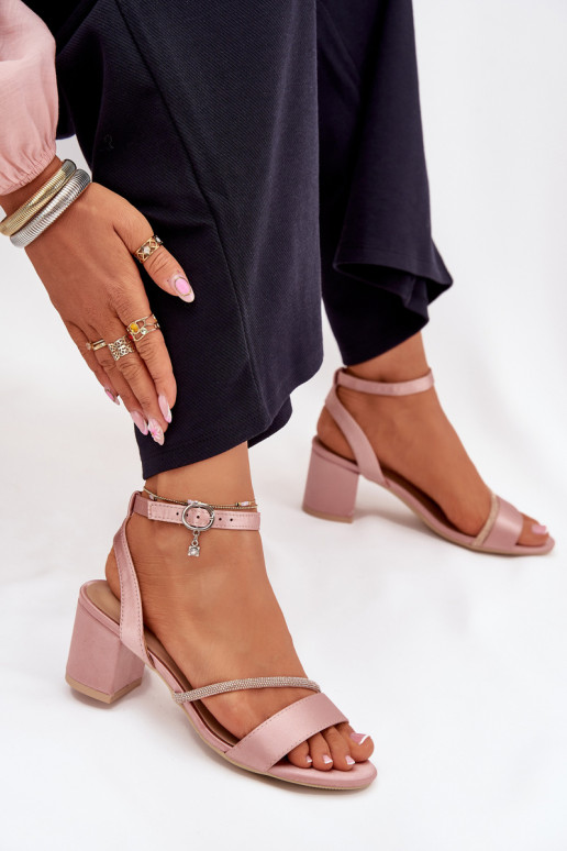 Rosa Damen High Heels mit glänzenden Details, Vinceza 20268