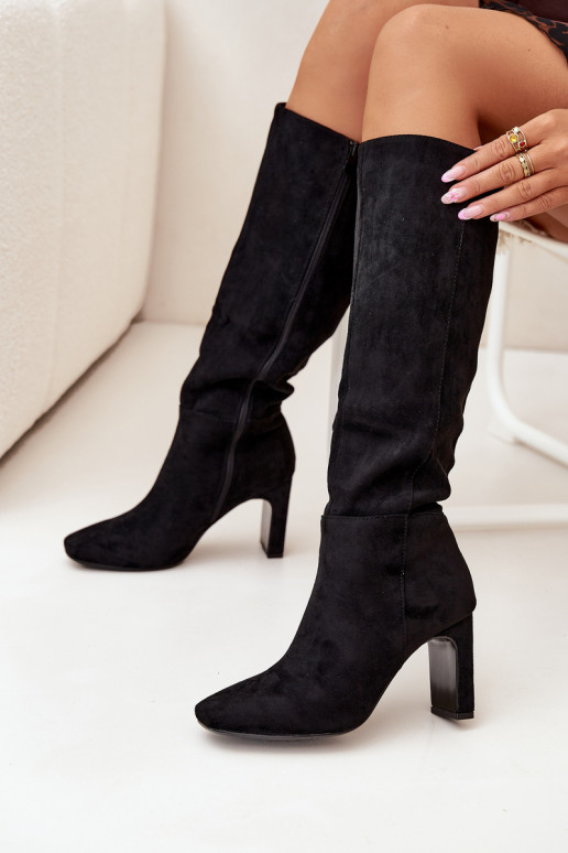 Damenstiefel mit Absätzen sich Zuarm laufen schZuarze Farbe Zamira Damenstiefel mit Absätzen sich Zuarm laufen schZuarze Farbe Zamira
