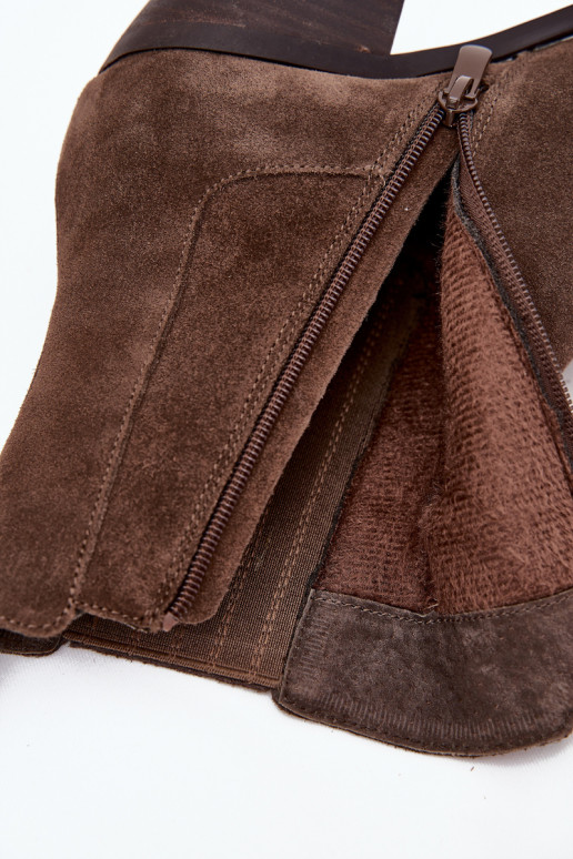 aus INildleder Stiefel mit Heizung im Inneren Khaki-Farbe Arelia