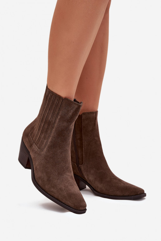 aus INildleder Stiefel mit Heizung im Inneren Khaki-Farbe Arelia