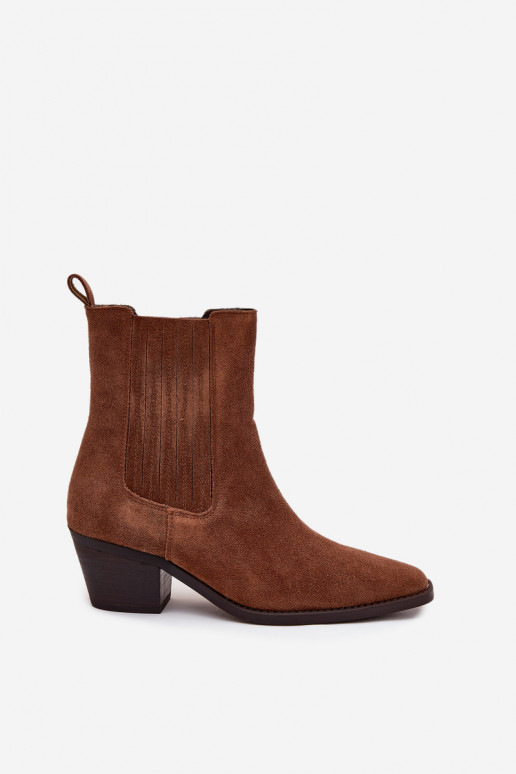 aus INildleder Stiefel mit Heizung im Inneren braune Farbe Arelia