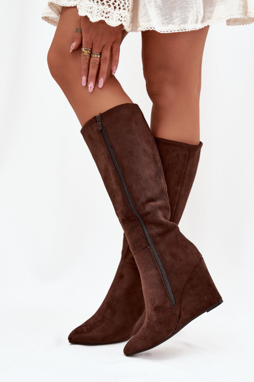 sich Zuarm laufen Damenstiefel Auf einem Keil CzekoladoZue Rosina sich Zuarm laufen Damenstiefel Auf einem Keil CzekoladoZue Rosina