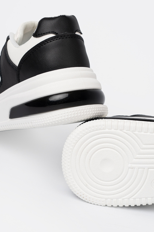 Stilvoll SchZuarz und Zueiß Sneakers Stilvollllschuhe z grubą podeszZuą