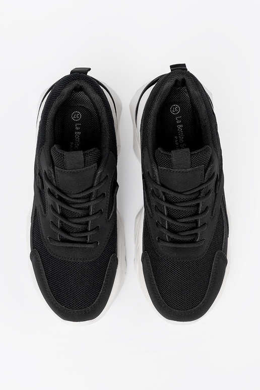 schZuarze Farbe Sport Sneakers Stilvollllschuhe na grubej Zueiße Farbej podeszZuie