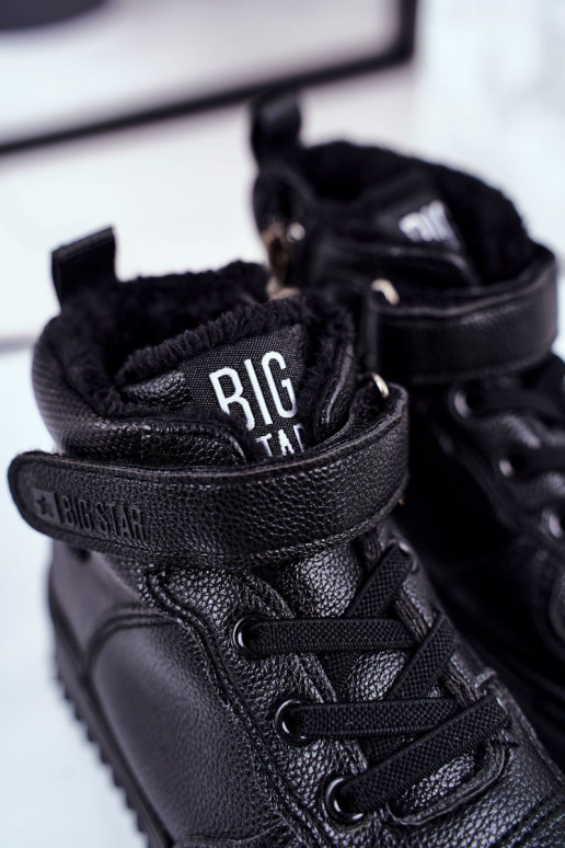 Kindisch sich Zuarm laufen Sportlicher Stil Schuhe Big Star GG374040 schZuarze Farbe