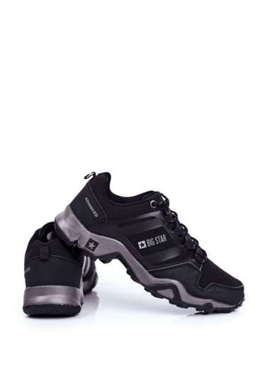 Schwarze Herren-Wanderschuhe Big Star Outdoor GG174269 2
