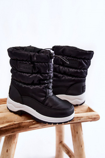 Schwarze Kinder-Schneestiefel mit Reißverschluss Big Star KK374235