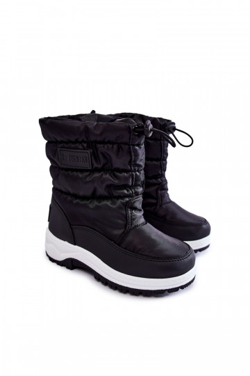 Schwarze Kinder-Schneestiefel mit Reißverschluss Big Star KK374235 2