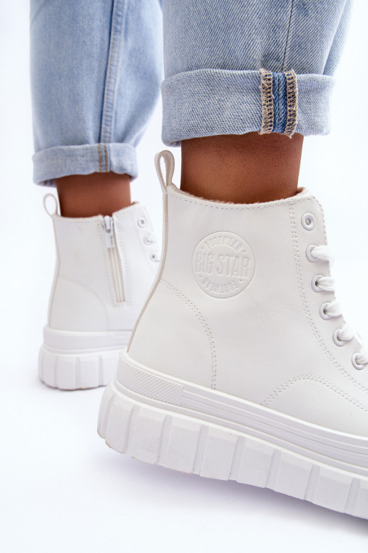 sich Zuarm laufen Haut lässige Schuhe Zum Schloss Big Star MM274624 Zueiße Farbe