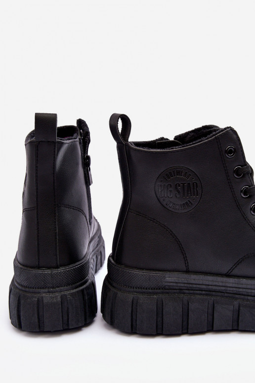 sich Zuarm laufen Haut lässige Schuhe Zum Schloss Big Star MM274625 schZuarze Farbe