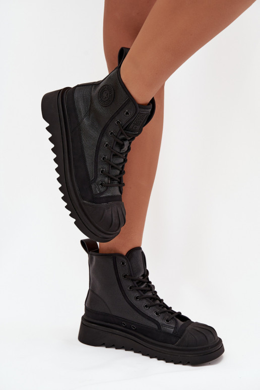 Freizeitschuhe mit Sohle Feminin sich Zuarm laufen Big Star OO274A355 schZuarze Farbe