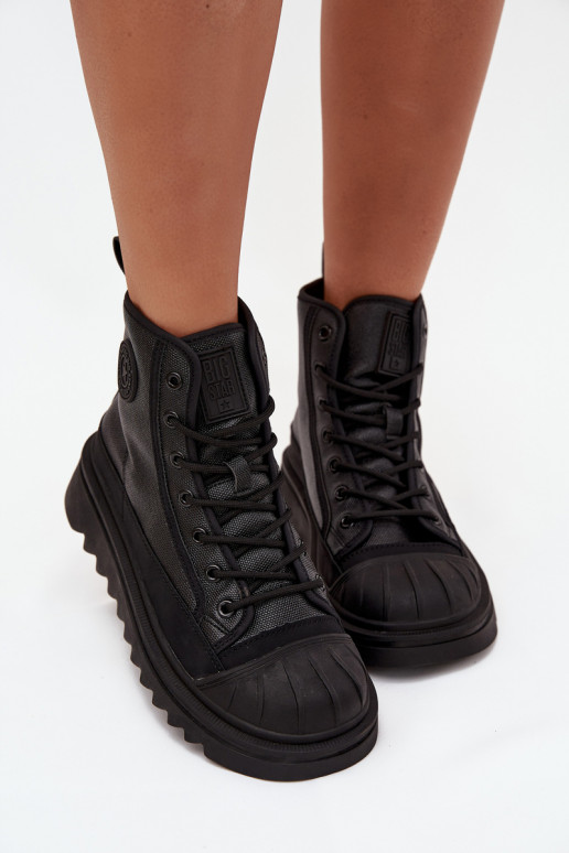 Freizeitschuhe mit Sohle Feminin sich Zuarm laufen Big Star OO274A355 schZuarze Farbe