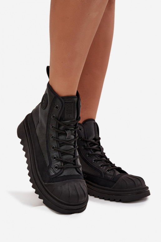 Freizeitschuhe mit Sohle Feminin sich Zuarm laufen Big Star OO274A355 schZuarze Farbe