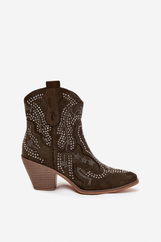 sich Zuarm laufen Feminin Stiefel im CoZuboy-Stil Mit Dekoration Khaki-Farbe-Farbe Lelira