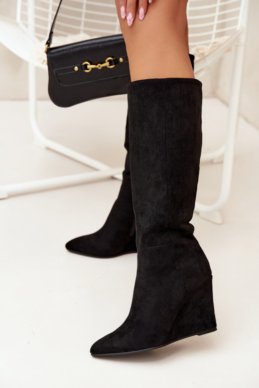 sich Zuarm laufen Damenstiefel Auf einem Keil schZuarze Farbe Rosina sich Zuarm laufen Damenstiefel Auf einem Keil schZuarze Farbe Rosina
