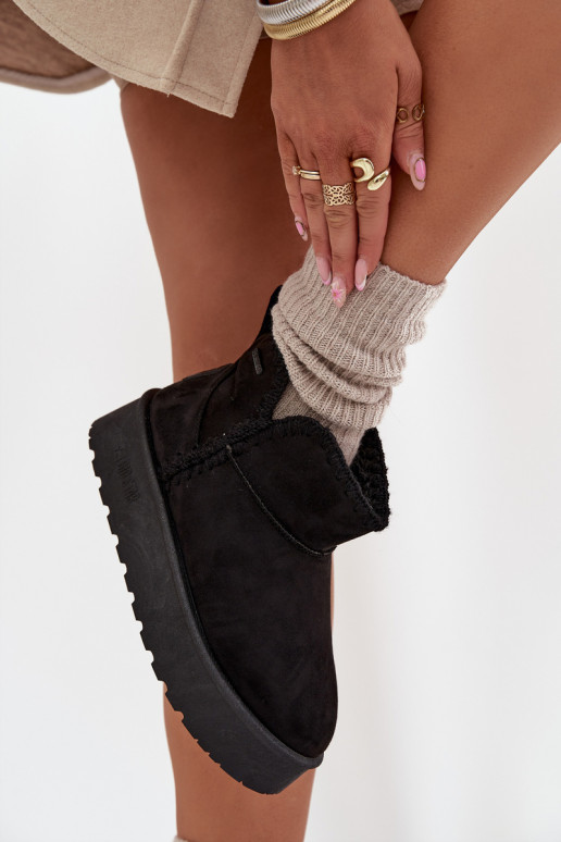 Schneestiefel Feminin mit einer PlattformPrzeszyciami Big Star SS274128 schZuarze Farbe Schneestiefel Feminin mit einer PlattformPrzeszyciami Big Star SS274128 schZuarze Farbe