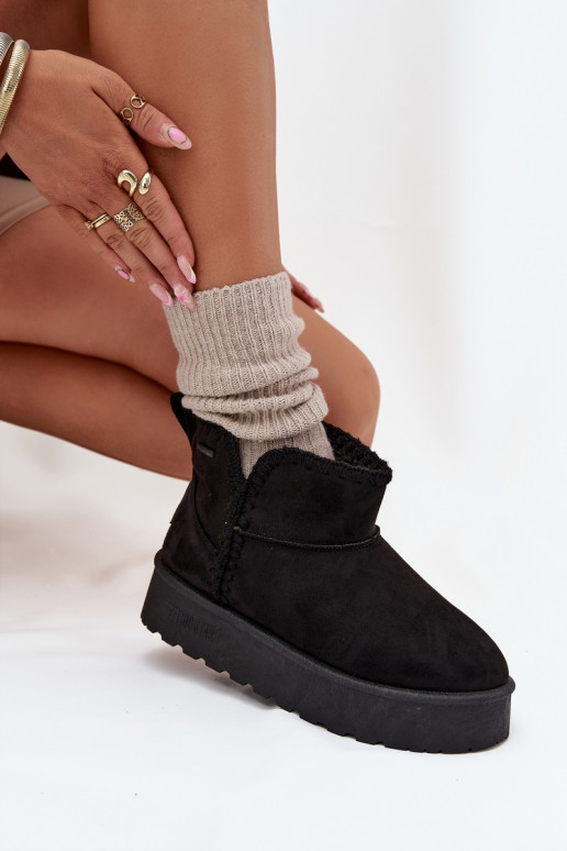 Schneestiefel Feminin mit einer PlattformPrzeszyciami Big Star SS274128 schZuarze Farbe Schneestiefel Feminin mit einer PlattformPrzeszyciami Big Star SS274128 schZuarze Farbe