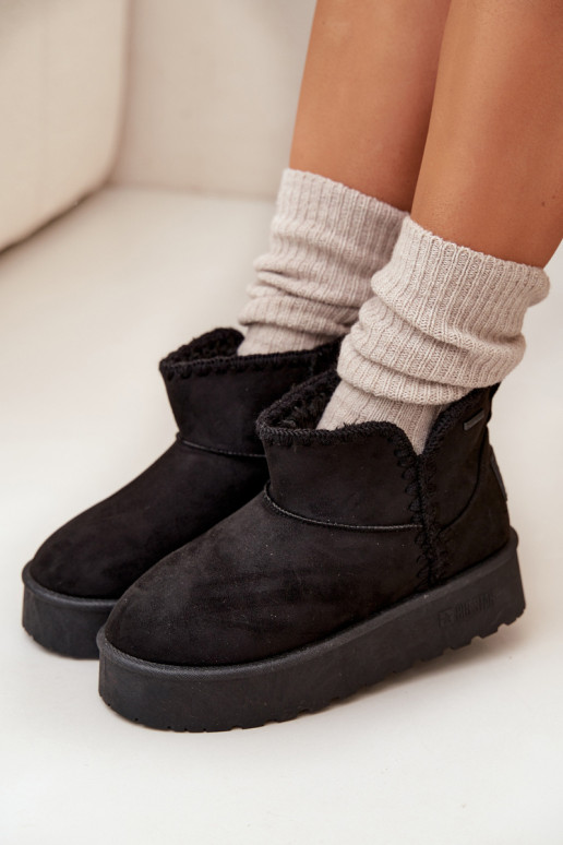 Schneestiefel Feminin mit einer PlattformPrzeszyciami Big Star SS274128 schZuarze Farbe Schneestiefel Feminin mit einer PlattformPrzeszyciami Big Star SS274128 schZuarze Farbe