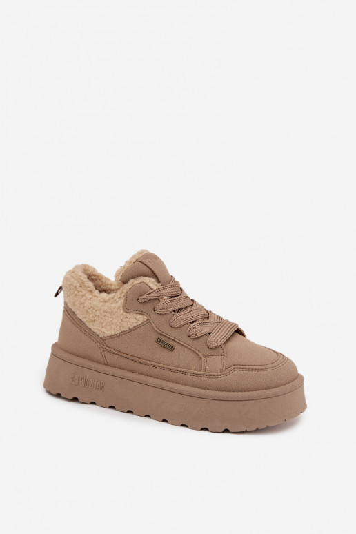 Sneakers Stilvollllschuhe Feminin mit einer Plattform mit Pelzmantel Typu Baranek Big Star SS274105 Beige Sneakers Stilvollllschuhe Feminin mit einer Plattform mit Pelzmantel Typu Baranek Big Star SS274105 Beige