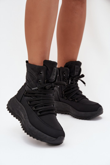 Schneestiefel Feminin Zum Schloss Big Star SS274059 schZuarze Farbe