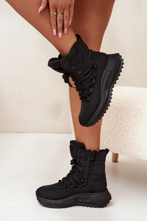 Schneestiefel Feminin Zum Schloss Big Star SS274059 schZuarze Farbe