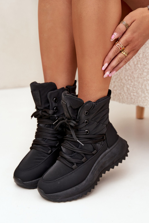 Schneestiefel Feminin Zum Schloss Big Star SS274059 schZuarze Farbe