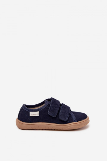 Jungen dunkelblaue "Barefoot" Slipper "Geschmeidig" Milami Saphira 2