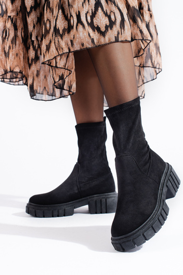 schZuarze Farbe Schuhe aus INildleder Frauen 2