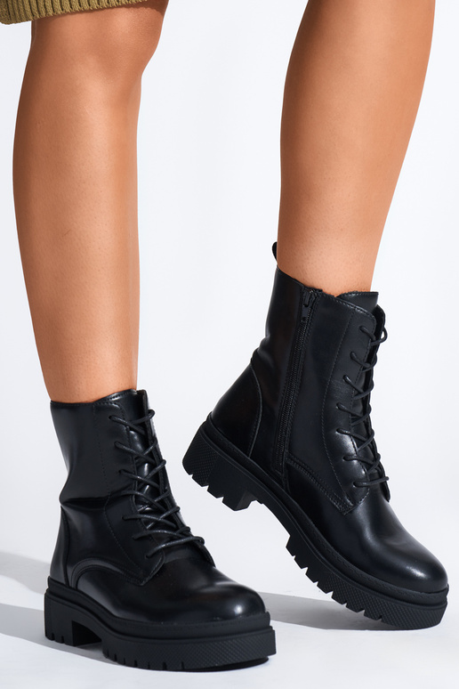 schZuarze Farbe geschnürt Frauen Schuhe