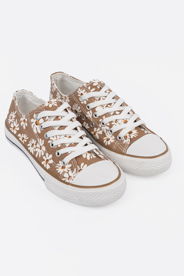 Beige Frauen Schuhe Zu Blumen