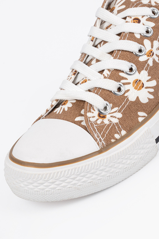 Beige Frauen Schuhe Zu Blumen
