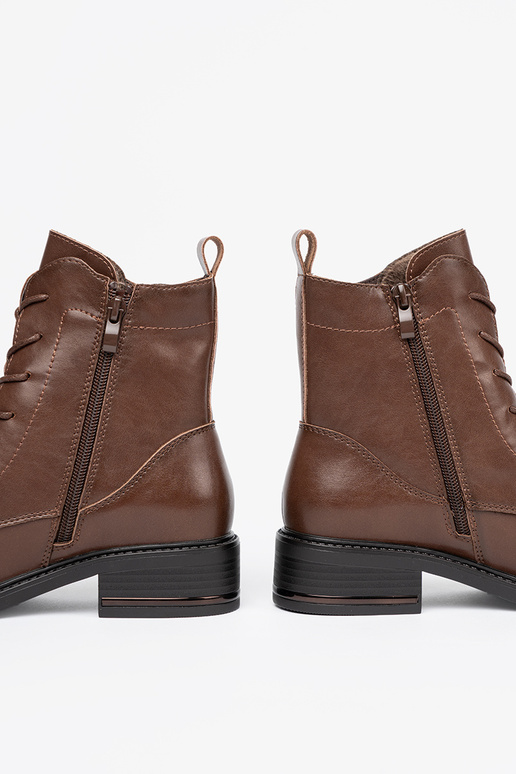 braune Farbe geschnürt Schuhe z niskim obcasem Sergio Leone