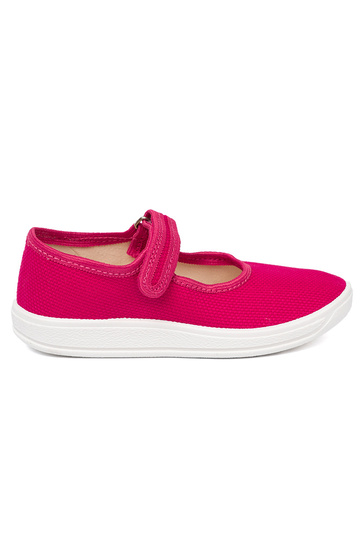Turnschuhe von Kindern Klettverschlussy pinke Farbe 2