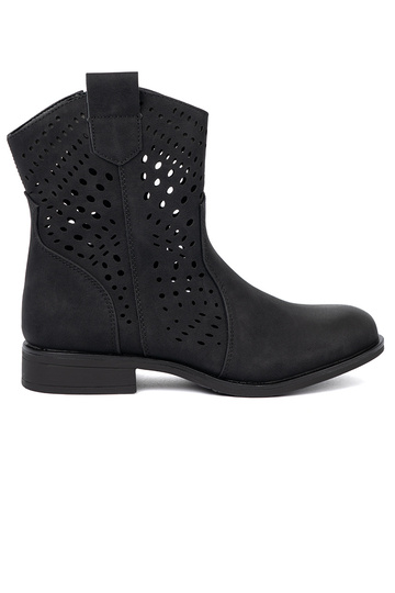 mit durchbrochenen Elementen schZuarze Farbe Schuhe 2