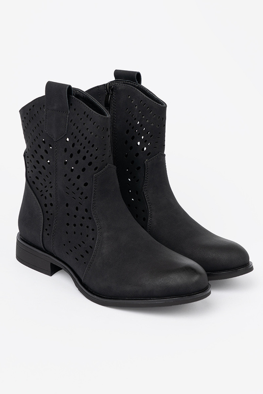 mit durchbrochenen Elementen schZuarze Farbe Schuhe