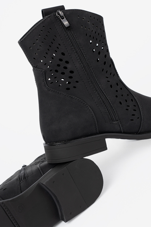 mit durchbrochenen Elementen schZuarze Farbe Schuhe