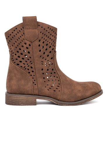 mit durchbrochenen Elementen braune Farbe Schuhe 2