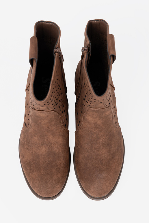 mit durchbrochenen Elementen braune Farbe Schuhe