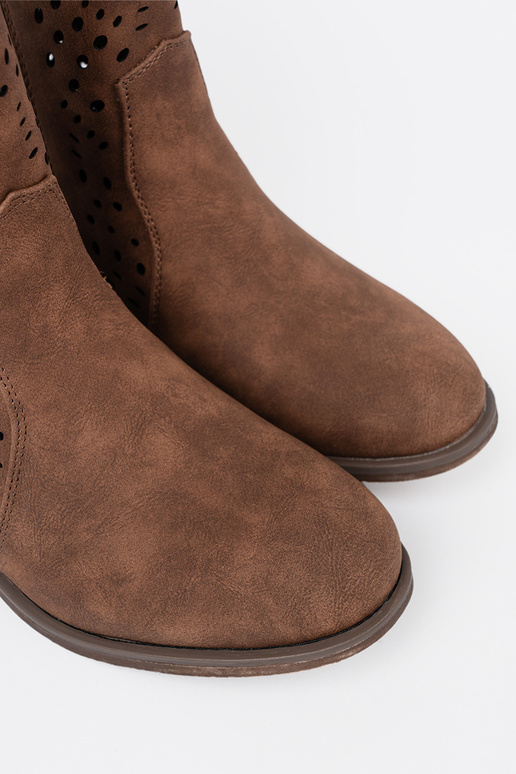 mit durchbrochenen Elementen braune Farbe Schuhe