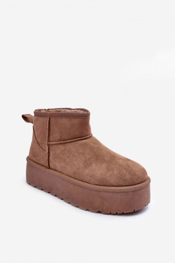 Sandfarbene Wildleder-Schneestiefel mit Plattform Corcoran 2