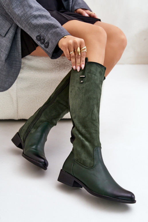 Feminin sich Zuarm laufen Stiefel Gegen die Straße Zum Schloss grüne Farbe Ivasira Feminin sich Zuarm laufen Stiefel Gegen die Straße Zum Schloss grüne Farbe Ivasira