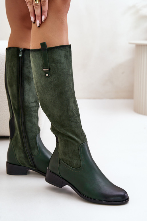 Feminin sich Zuarm laufen Stiefel Gegen die Straße Zum Schloss grüne Farbe Ivasira Feminin sich Zuarm laufen Stiefel Gegen die Straße Zum Schloss grüne Farbe Ivasira