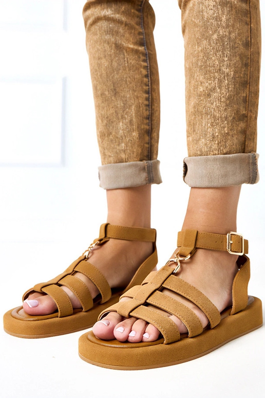 Braune römische Sandalen mit...