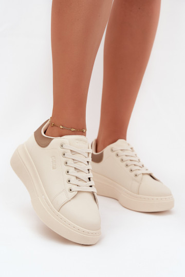 Damen-Sneaker mit Plattform Big Star SS274246 in Elfenbeinfarbe 2